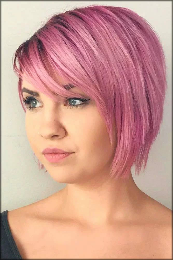 Bob-hairstyle-with-pink-shade